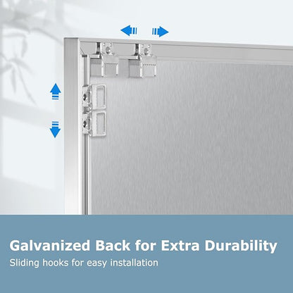 Whiteboard for Wall, 24" x 18" Magnetic White Board Dry Erase Board with Silver Aluminum Frame, Hanging Wipe Board for Office, Home, School