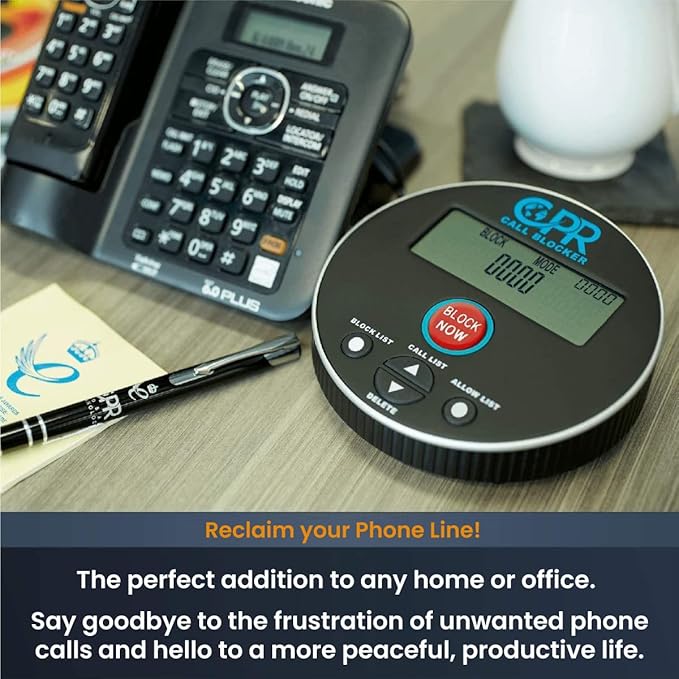 CPR V10000 – Whitelist Call Blocker. Landline Phone Call Blocker. Dual Mode Protection. Pre-Loaded with 10,000 Known Robocall Scam Numbers - Join Our Mission to Create a spam Free Community