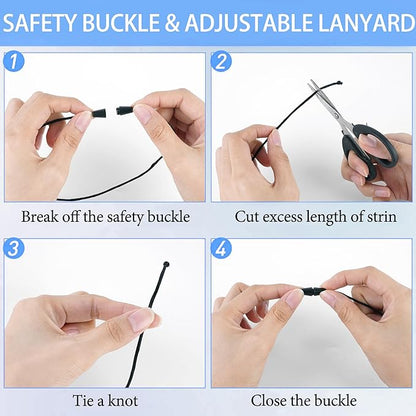 Colorful ID Badge Holder with Silicone Beads Lanyard Set,Cute Teacher Breakaway Lanyard for Keys & Keychain with Cute Retractable Badge Reel Holder,Gift for Women,Nurse, Teacher. (Black White Heart)