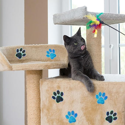 2 Inch Paw Stickers,300Pcs Sparkle Blue Paw Stickers,Self-Adhesive Holographic Shiny Bear Paw Stickers Roll for Kids Birthday Decor Envelopes Seals Cards Gift Wrap