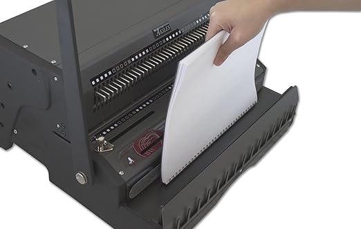 Akiles AWM-EX31 Model WireMac-EX31 All-in-One Electric Wire Punch and Manual Wire Closer, 3:1 Pitch, 3/16" to 9/16" Wire Closing Capacity, Square (4x4 mm) Hole Size, All 40 Disengageable Pins