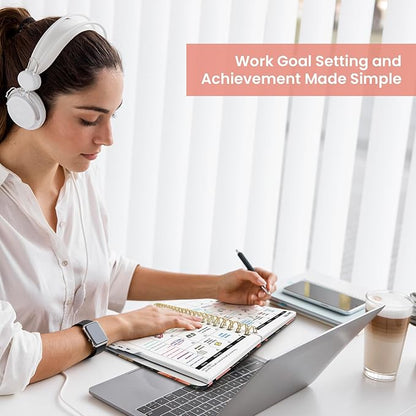 2026 Planner, Weekly and Monthly Planner for Women, January 2026 to December 2026, Pretty Hardcover 2026 Calendar Planner Book with Tabs, Inner Pocket, Spiral Bound, Perfect Office Home School Supplies - 6.3" x 8.5", Nocturne Floral