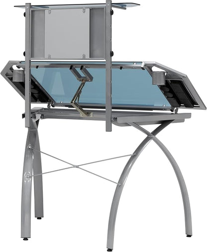 Studio Designs Futura Tower, Silver/Blue Glass