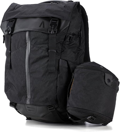 Prima System - 3-in-1 Travel Backpack, Camera Bag and Laptop Sleeve (Jet Black X-Pac)