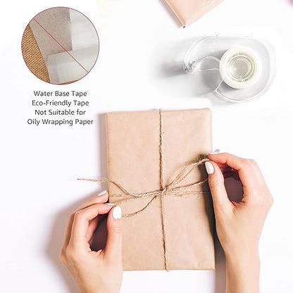 Amazon Basics Tape Dispenser with Refill Rolls - 3/4" x 650" (18 yds), 6 Pack, Matte Finish