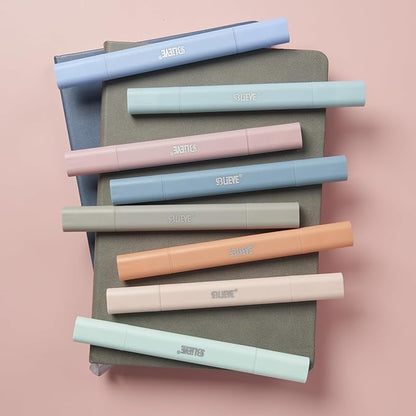 BLIEVE- Aesthetic Bible Highlighters No Bleed Through Assorted Colors, Cute Highlighter Dual Tip For Journaling Supplies And School Accessories, Bible Highlighters And Pens No Bleed (COASTAL DREAM)