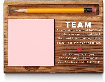 Team Sticky Note Holder, Team Thank You Appreciation Gifts for Coworkers, Employees, Men, Women, Team Gifts Office Desk Self-Stick Note Pad Holders GSH433