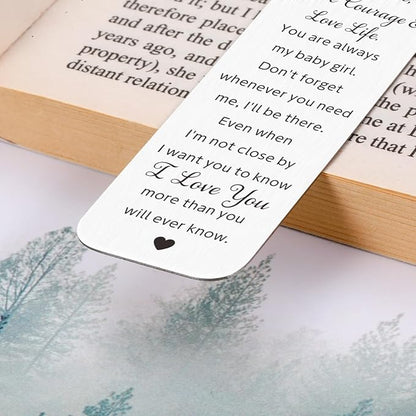 16th 18th 21st Birthday Gifts for Daughter from Mom Dad Christmas Stocking Stuffers for Teen Girls, Daughter Gifts from Mom Inspirational Bookmark Birthday Valentines Day Gifts for Daughter Adult