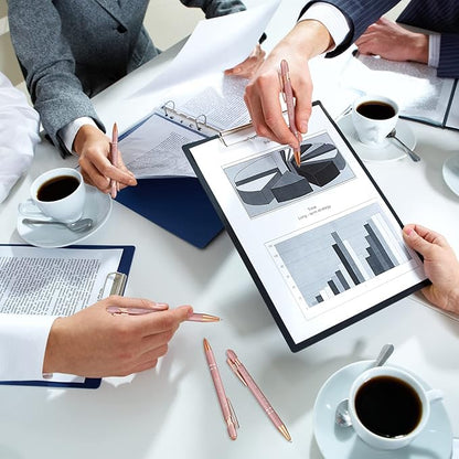 Zonon 12 Pieces Inspirational Pens Bulk Easter Basket Stuffers Motivational Quotes Ballpoint Pens with Stylus Tip Inspirational Gifts for School Office Teachers(Rose Gold,Bible Style)