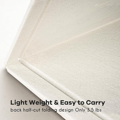 Large Bulletin Board - 60 x 36 Inches, Decorative Felt Pin Board for Wall - 5' x 3' Foldable Photo Display Board with Self-Adhesive Tape, Includes 20 Push Pins - White