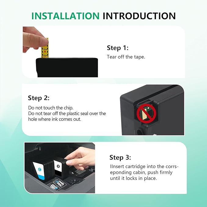 950XL Ink Cartridges Compatible for HP 950XL Black Ink Cartridges Replacement for HP OfficeJet Pro 8600 8610 8620 8100 8630 8660 8640 8615 8625 276DW 251DW Printers (Black,2-Pack)