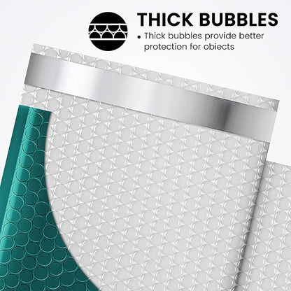 Fuxury Bubble Mailer 6x10 Inch Bubble Mailers 50 Pack Thick Padded Envelopes Usable Size 6x9" Water Resistant Mailers Shipping Envelopes for Small Business Mailing,Bulk Forest Green #0