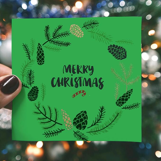 100 Sheets Green Cardstock 8.5 x 11, Goefun 65lb Green Construction Paper 8.5 x 11 for Christmas Cards Making, Invitations and Craft