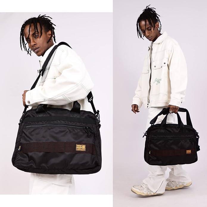 Rough Enough 16 Inch Laptop Bag Tablet Carrying Case Briefcase for Travel Business with Accessory Pocket Shoulder Handle Cordura Black