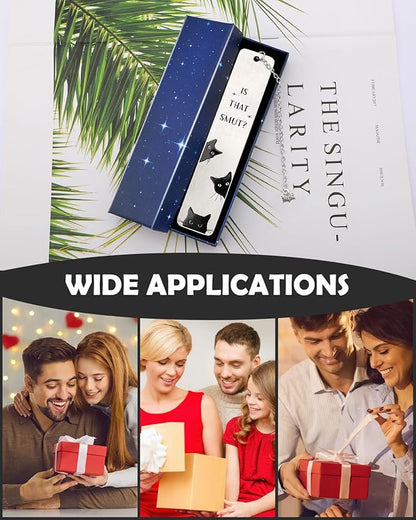 Black Cat Bookmark Gifts for Women, Book Markers for Reading Women Teens, Cat Bookmark Box Gifts for Cat Lovers, Cat Lover Female Friends Birthday Gifts Book Club Reading Gifts