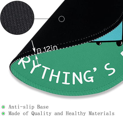 Funny Dumpster on Fire Round Mouse Pads for Desk, Cute Mousepad for Laptop Gaming Women, with Stitched Edge Non-Slip Rubber Base, Funny Green Home Office Decor Desk Accessories Cute Office Supplies