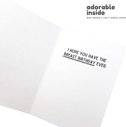 Sleazy Greetings Funny Birthday Card For Women or Men | Cheeky Boob Card For Him Her | Best Friend Bday Card with Matching Envelope | Tit's Your Birthday