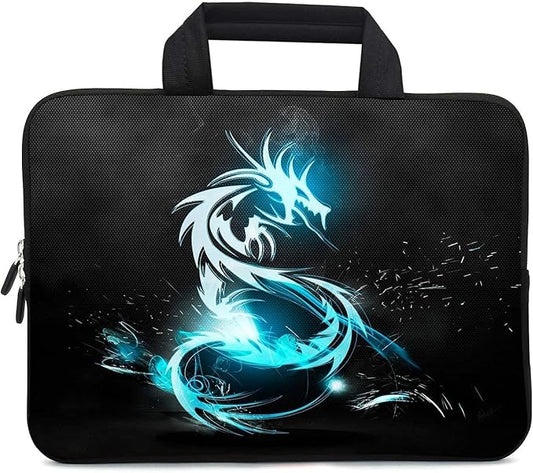 Laptop Sleeve 11.6 12.1 inch Protective Chromebook Case Pouch Notebook Ultrabook Bag Tablet Sleeve Cover Travel Briefcase with Handle for Men Women (Dragon)