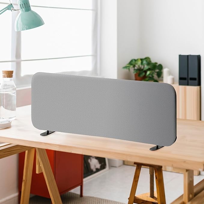 Desk Dividers, Portable Table Partition Screen Panel for Office, Workspace, Classroom, Student, Freestanding, Scratch Resiatance, 48"x18", Steel