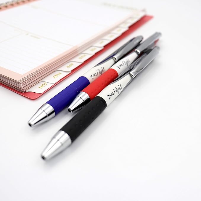 Zebra Pen Z-Grip Flight Retractable Ballpoint Pen, Bold Point, 1.2mm, Blue Ink, 12-Count