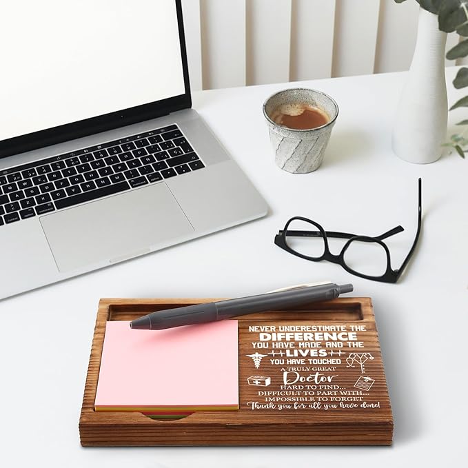 Doctor Sticky Note Holder, Doctor Gifts for Men, Women, Thank You Doctor Gifts, Doctor Appreciation Gifts, Doctor Retirement Gifts for Men, Doctor Office Desk Self-Stick Note Pad Holders GSH355