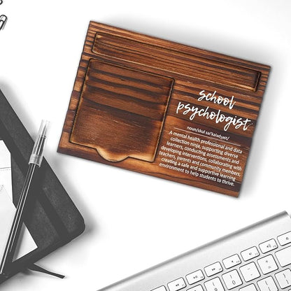 School Psychologist Gifts for Women, School Psychologist Office Sign, Thank You Gifts for School Psychologist, Funny Desk for Women Office,School Psych Gift Desk Retro Note Pad Holder VN336