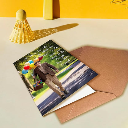 Funny Birthday Card for Old, Birthday Never Too Late Man, Birthday Greeting Card For Friends, 50th 60th 70th 80th Birthday Card, Humorous Birthday Card For Men.