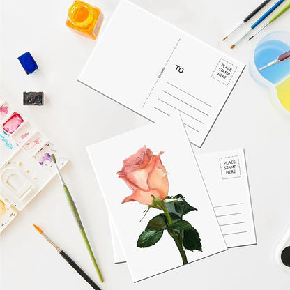 50 Pack Blank Postcard for Mailing, 4x6 Thick 14pt Mailable Post Cards Set for DIY Greeting Cards Thank You Card and More (White)