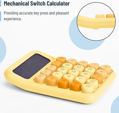Mr. Pen- Mechanical Switch Calculator, 12 Digits, Large LCD Display, Orange Calculator Big Buttons, Mechanical Calculator, Calculators Desktop Calculator, Cute Calculator, Aesthetic Calculator