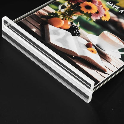 Clear Acrylic Sign Holder 8.5 x 11 - Perfect for Stores, Restaurants, and Offices - Set of 3 T Shape Plastic Sign Frames