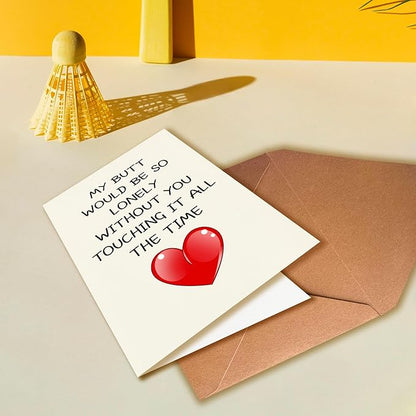 Funny Birthday Card for Hubby Boyfriend Fiance, Universal for Men, Suitable for Him, Anniversary, Valentine's Day, Cheeky, Humorous, Unique Style, Comes with A Warm Envelope