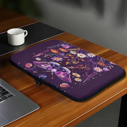 Butterfly Flower Laptop Protective Sleeve for Women Teen Girls 13 inch Laptop Covers with Large Capacity Lap Top Case Lightweight Computer Sleeve Bag Suitable Gifts for Holidays