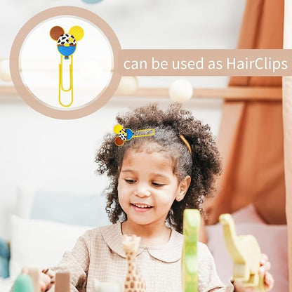 20PCS Cute Mouse Paper Clips, Bookmark Book File Page Marker Clips for Teacher & Students, Desk Accessories Stationery for Office School, Office Supplies Decor for Women Kids Adult