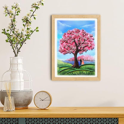 KingKraft Anniversary Card for Wife, Cherry Blossom Quilling Card, Love Card, Valentines Day Card, Birthday Card for Wife Her, Thinking of You Card, 30th 40th 50th 60th Happy Anniversary Card