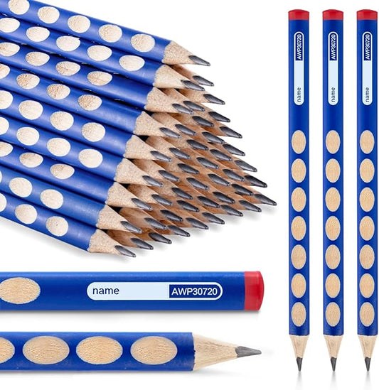 M&G 30pcs Triangular Pencils, 2B Pencils with Grip Correction, Wooden Graphite Pencils, Pre-Sharpened Break-Resistant, Suitable for Writing, Drawing, and Sketching