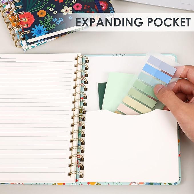 LABUK 5.6 x 8.4 Inches Spiral Notebook, 3 Pack 160 Pages Hardcover Spiral Journal, Suitable for Gifts, Women, Work, Office and School Supplies.