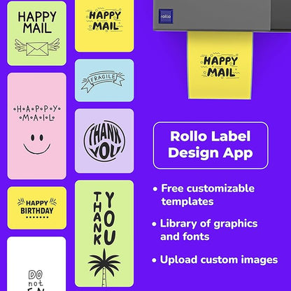 Rollo USB Shipping Label Printer - Commercial Grade Thermal Label Printer for Shipping Packages - High Speed Direct Thermal 4x6 Label Printer