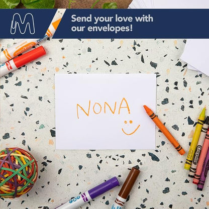 MOS A2 Invitation Envelopes – 4-3/8" X 5-3/4" White Mailing Envelopes Self Seal (500 Count) – 120GSM/ 32LB Bond Heavy Duty – For Greeting Cards, Card Making, RSVP Cards, Wedding Invites