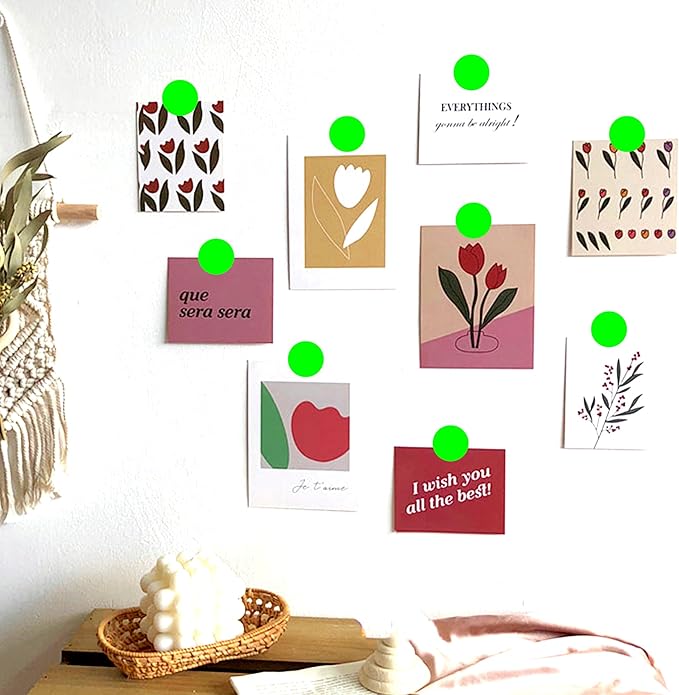 PARLAIM 10 Rolls 3/4" Dot Stickers, 10000 Pack Round Color-Code Circle Labels, Fluorescent Green Sticker for Color Coding