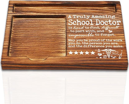 Thank You Gift for School Doctor, Doctor Appreciation Gifts for Women Men, Going Away Gift Retirement Gift for School Doctor, Best School Doctor Gift Self-Stick Note Pad Holders-DW45