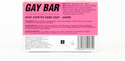 Gift Republic Gay Bar Soap Novelty Pride Soap LGBTQ+ Rose Scented Soap Bar Bright Pink Soap for Bathroom Toilet Fun Gift Idea Fight Club Spoof Soap