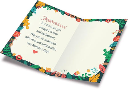 Prime Greetings Mom To Be Mother's Day Card, Made in America, Eco-Friendly, Thick Card Stock with Premium Envelope 5in x 7.75in, Packaged in Protective Mailer