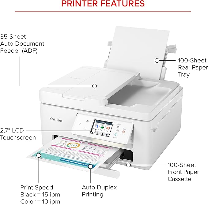 Canon PIXMA TR7820 – Wireless Home All-in-One Printer