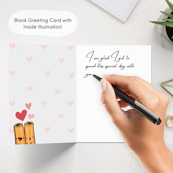 ALY LOU Anniversary Card for Her Him/Girlfriend Wife/Husband Boyfriend, Friendship Thank You Birthday Kawaii Greeting Card (Churr’ all I need (Churros))