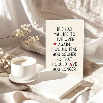 Romantic Valentines day or Birthday Card for Men Women Boyfriend Girlfriend, Funny Anniversary Card for Husband Wife