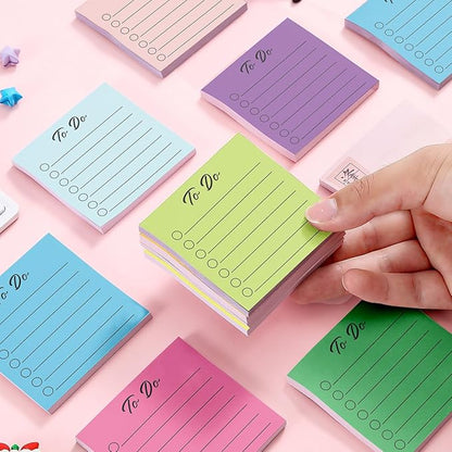 Post it Notes 3x3 Cute and Aesthetic Sticky Notes Planner Notepad - 450 Sheets - Desk Accessories for School, Office, and Home - Ideal Gifts for Teachers, Women, and Coworkers (to do)