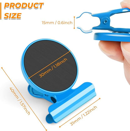 20 Pack Magnetic Clips Refrigerator Magnets, Heavy Duty Magnet Clips, Clip Magnets Fridge, Magnet Clips for Whiteboard Locker Cruise Decor (Light Blue)