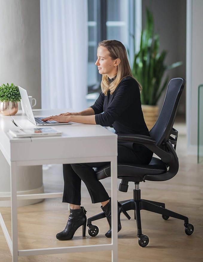 Office Chair Wheels for IKEA Chairs ONLY | Soft Rubber Computer Chair Caster Wheels Protect Your Hardwood Floors Better Than Any Office Chair Mat, Set of 5 Desk Chair Wheels, No Scratching or Marking.