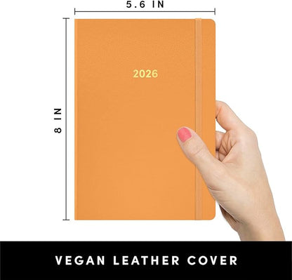 PAPERAGE 2026 Weekly & Monthly Planner, 12 Months (January 2026 - December 2026), 5.6 in x 8 in, Hardcover 2026 Planner with Weekly & Monthly Spreads, Note Pages, Stickers & Back Pocket – Marigold