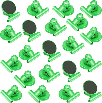 VNDUEEY 20 Pack Magnetic Clips Heavy Duty, Fridge Magnets Refrigerator Magnets, Magnets for Whiteboard, Strong Magnet Clips for Home, Office, Locker (Light Green)
